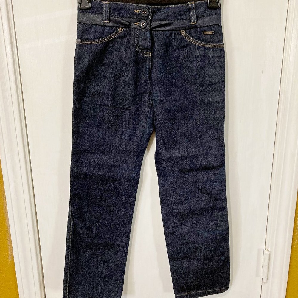 Pinko girls youth medium (8 years) dark indigo vegetable dye denim jeans 22x24